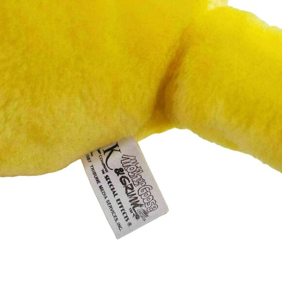 Vtg 1987 Grimmy Plush Toy Mother Goose and Grimm 21" Jumbo Yellow Dog Cartoon - Picture 5 of 7